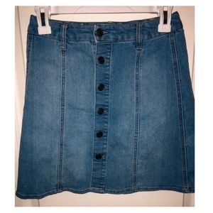 Jean Button-Down Skirt.